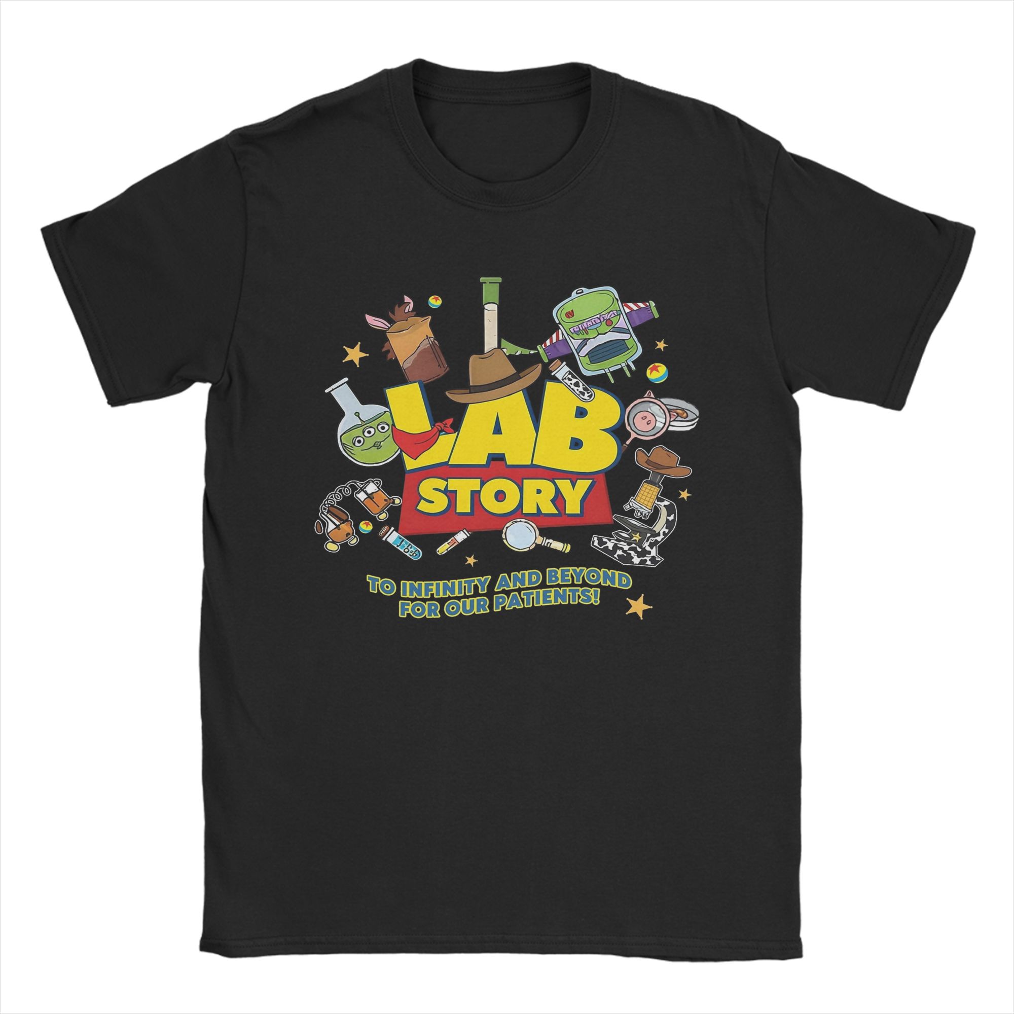 Medical Lab Technician - 2026 ラボウィーク医療ラボ技術者男性 Tシャツ面白い Tシャツ半袖ラウンドカラー Tシャツ純綿ギフトアイデア服