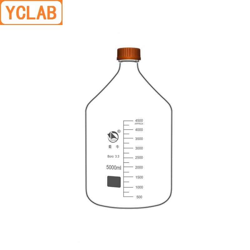 Medical Lab Equipment - YCLAB 5000 ミリリットル試薬ボトル 5L ネジ口ブルーキャップボロ 3.3