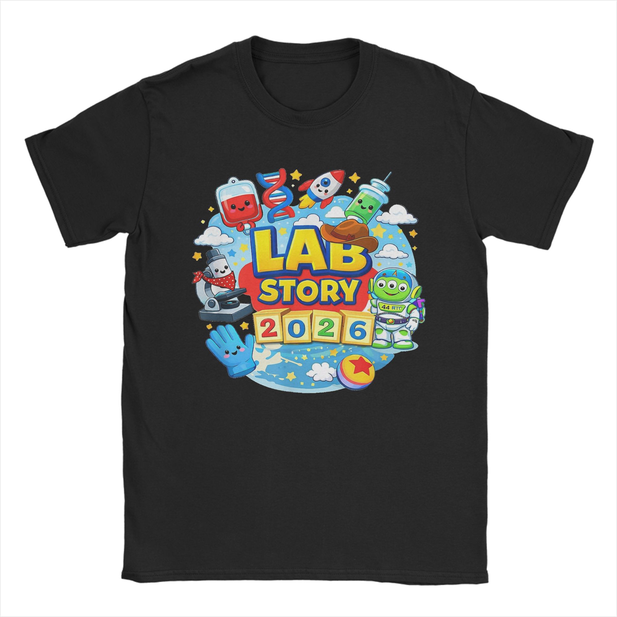 Medical Lab Technician - 2026 ラボウィーク医療ラボ技術者 Tシャツ男性クレイジーコットン Tシャツラウンドカラー半袖 Tシャツギフトアイデア服