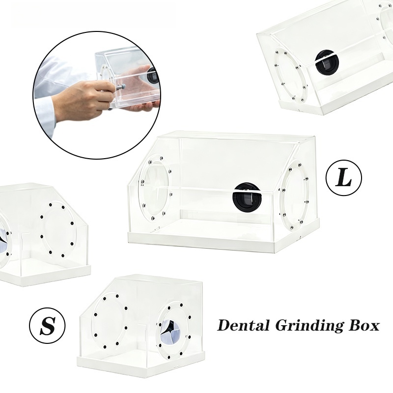 Medical Lab Supplies - 1個入り 新しい歯科用研磨・研磨ボックス ラッピングプロテクター アクリル製 医療グレード 透明
