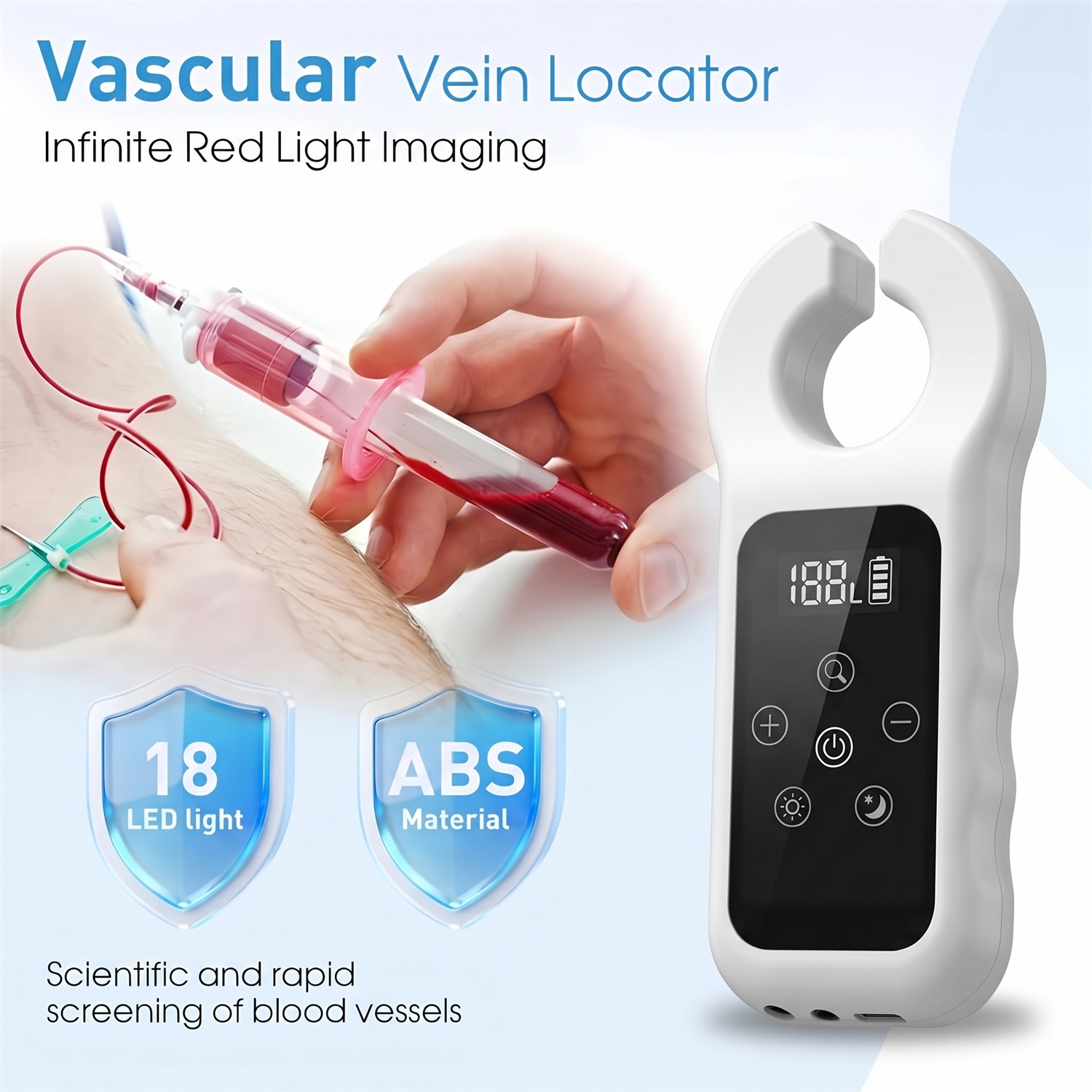 Medical Lab Science - 医療用静脈検出器 LED静脈赤外線スキャナー ハンドヘルド血管検出機 静脈ファインダーデバイス ランプディスプレイ画面