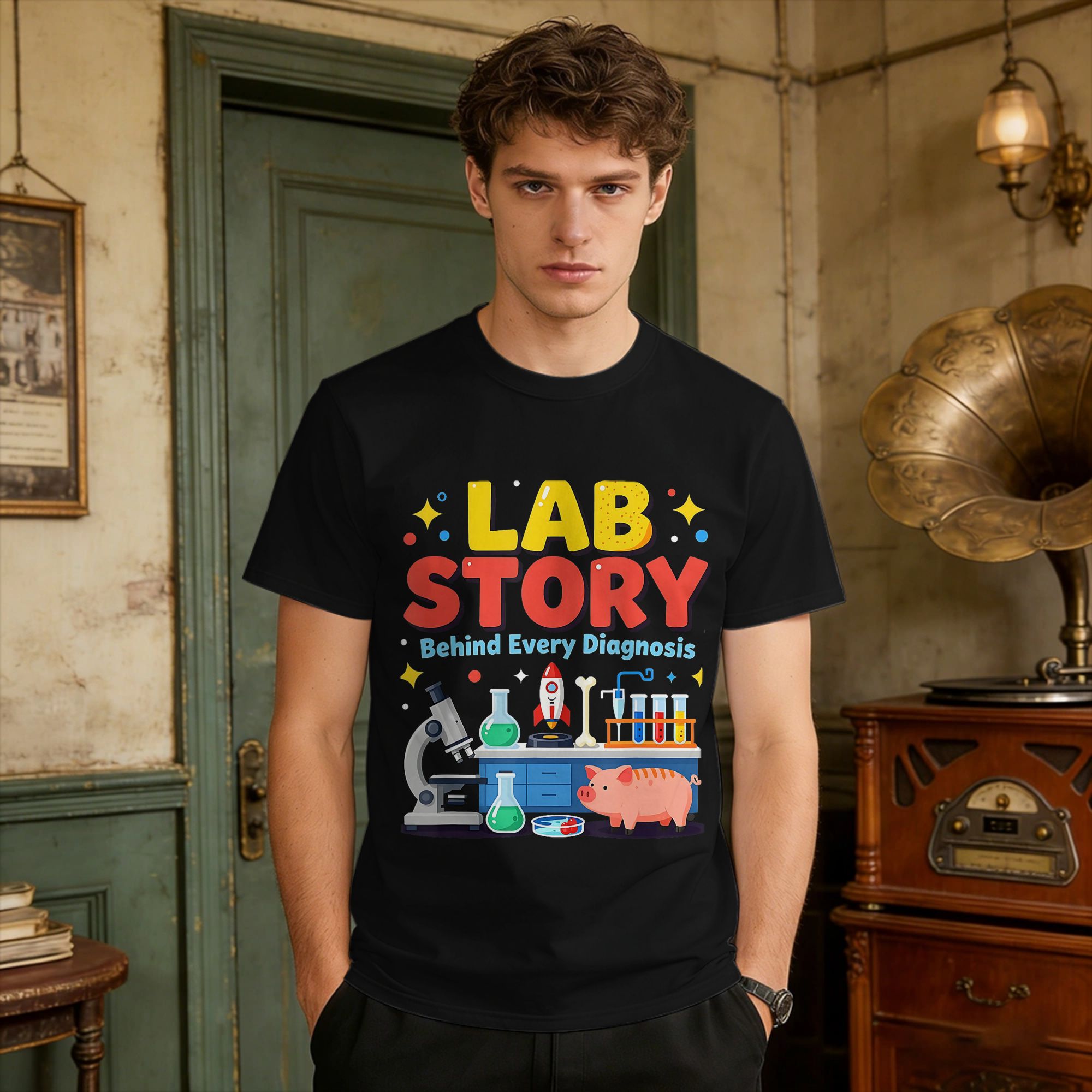 メンズ医療研究所技術者チームラボストーリーウィーク Tシャツ - Medical Lab Technician のレビューと価格