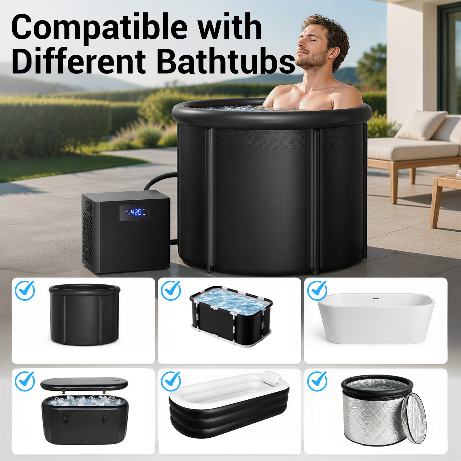 オーバル型アイスバスチラー＆コールドプランジタブキット、1/ - Water Bath Laboratory のレビューと価格