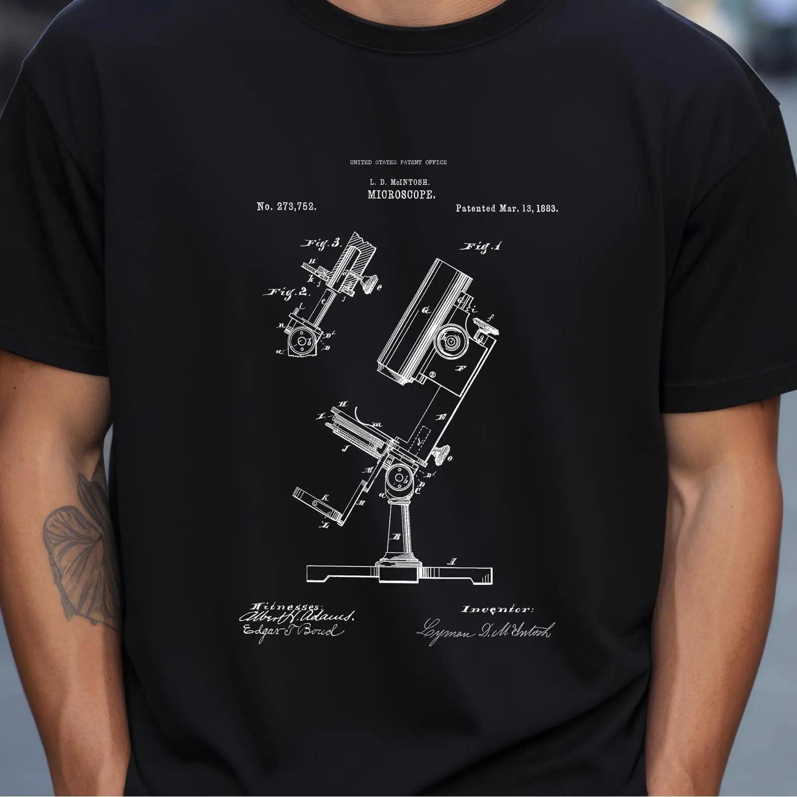 1883年米国特許取得の顕微鏡をモチーフにした、科学者、生物 - Medical Lab Microscope のレビューと価格