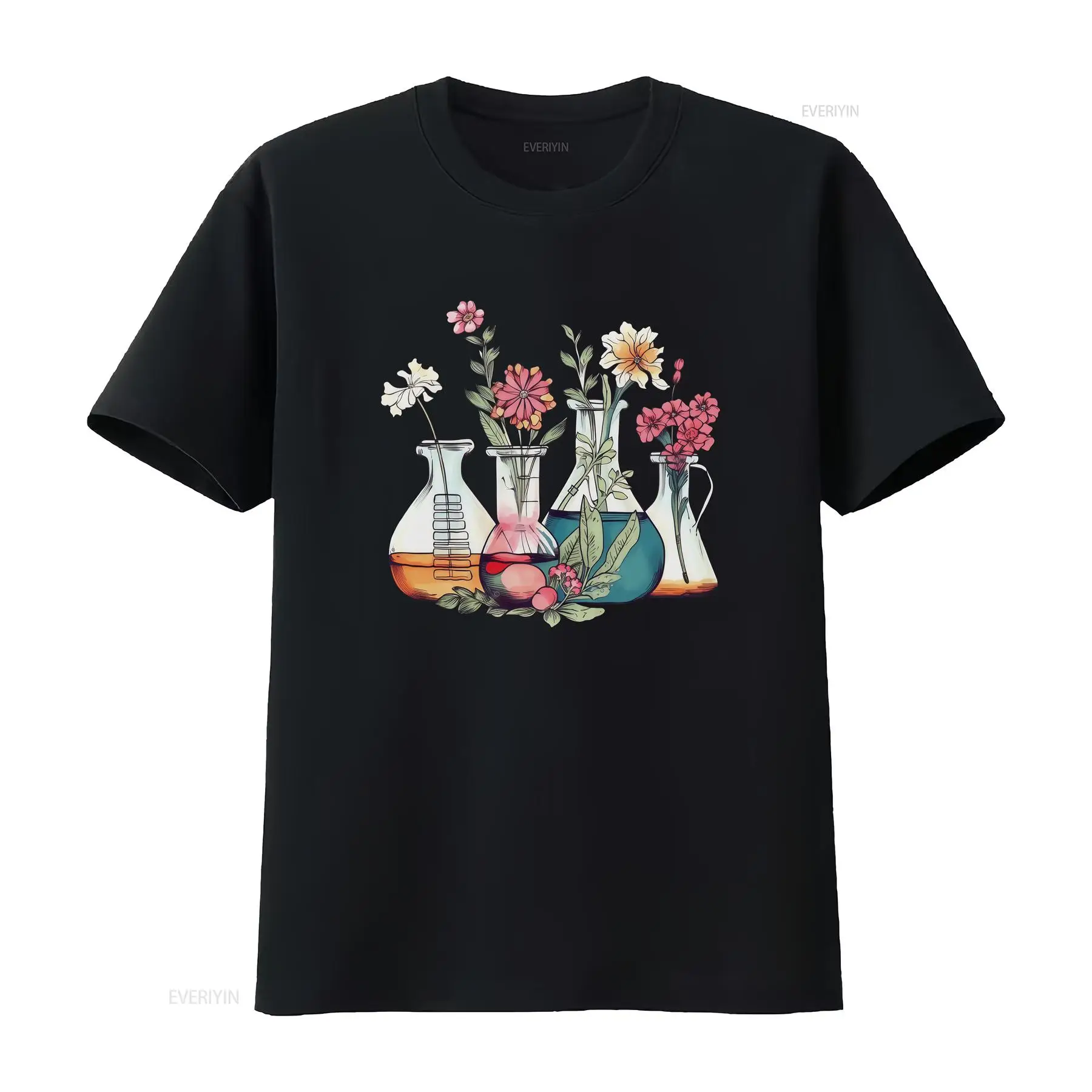ラボ用Tシャツ 花柄ビーカー 化学研究所 科学者 化学者 医 - Medical Lab Technician のレビューと価格