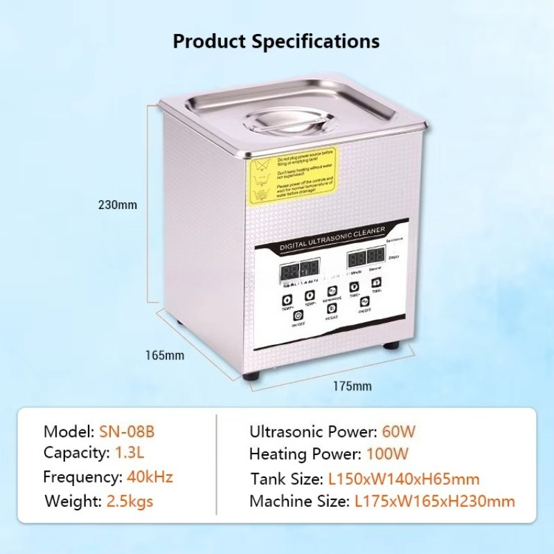 SN-08B 1.3L 電気超音波洗浄機（ラボ、医療、歯科用 - Medical Lab Ultrasound のレビューと価格